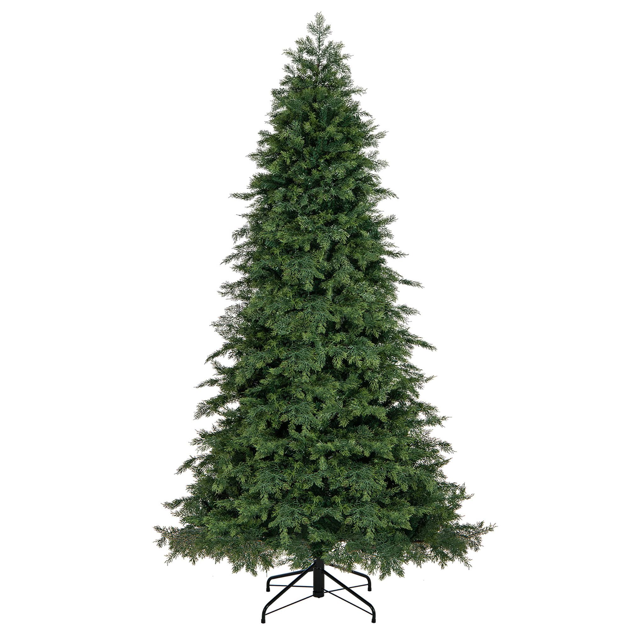Alt View 8. Gymax - Gymax 7.5 FT Artificial Xmas Tree w/ 1019 PE PVC Branch Tips & Folding Metal Stand - Green.