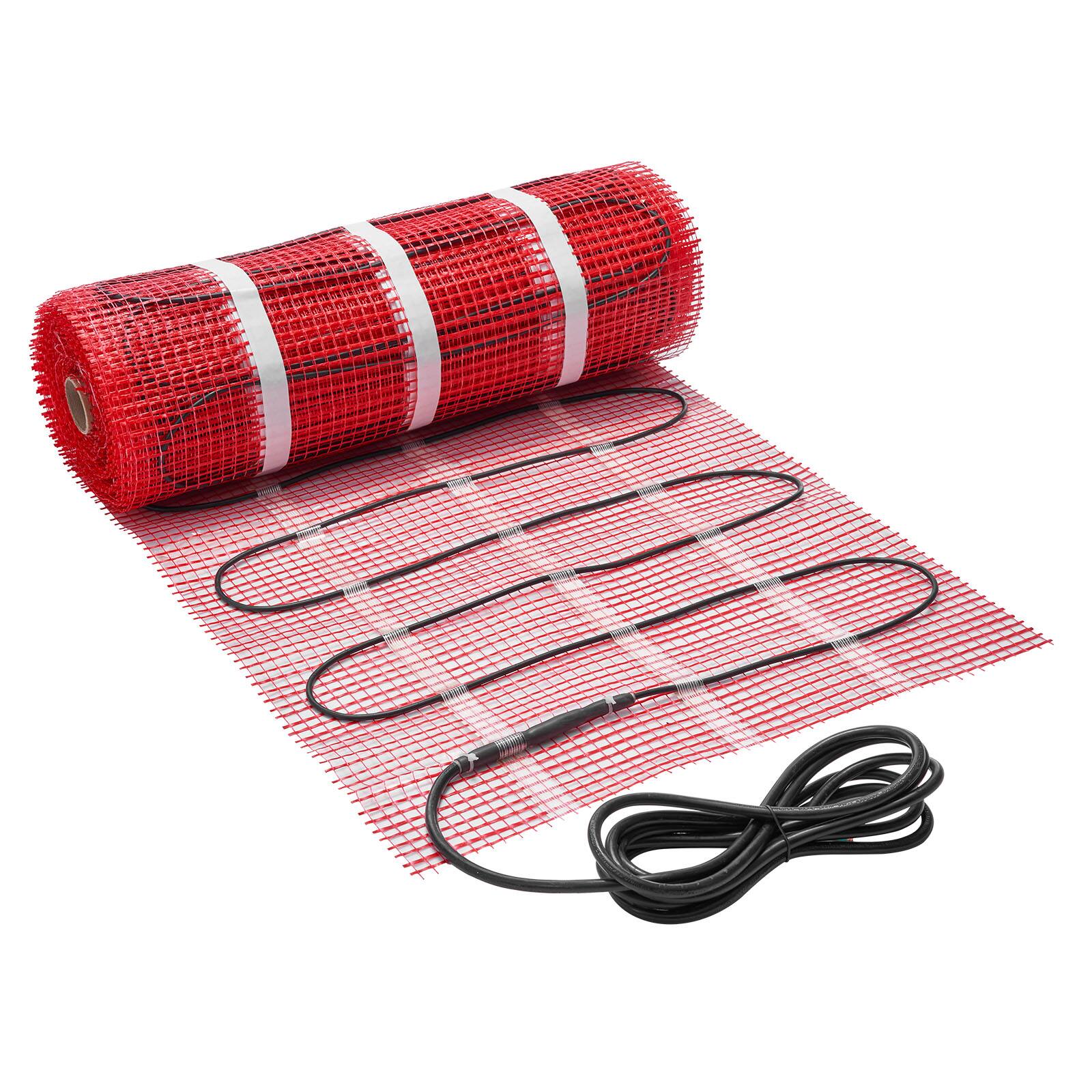 Alt View 5. VEVOR - 80 sqft Self-Adhesive Mesh Floor Heating Mat System, 120V Electric Radiant Heated Floor System, with Smart Control - Black.