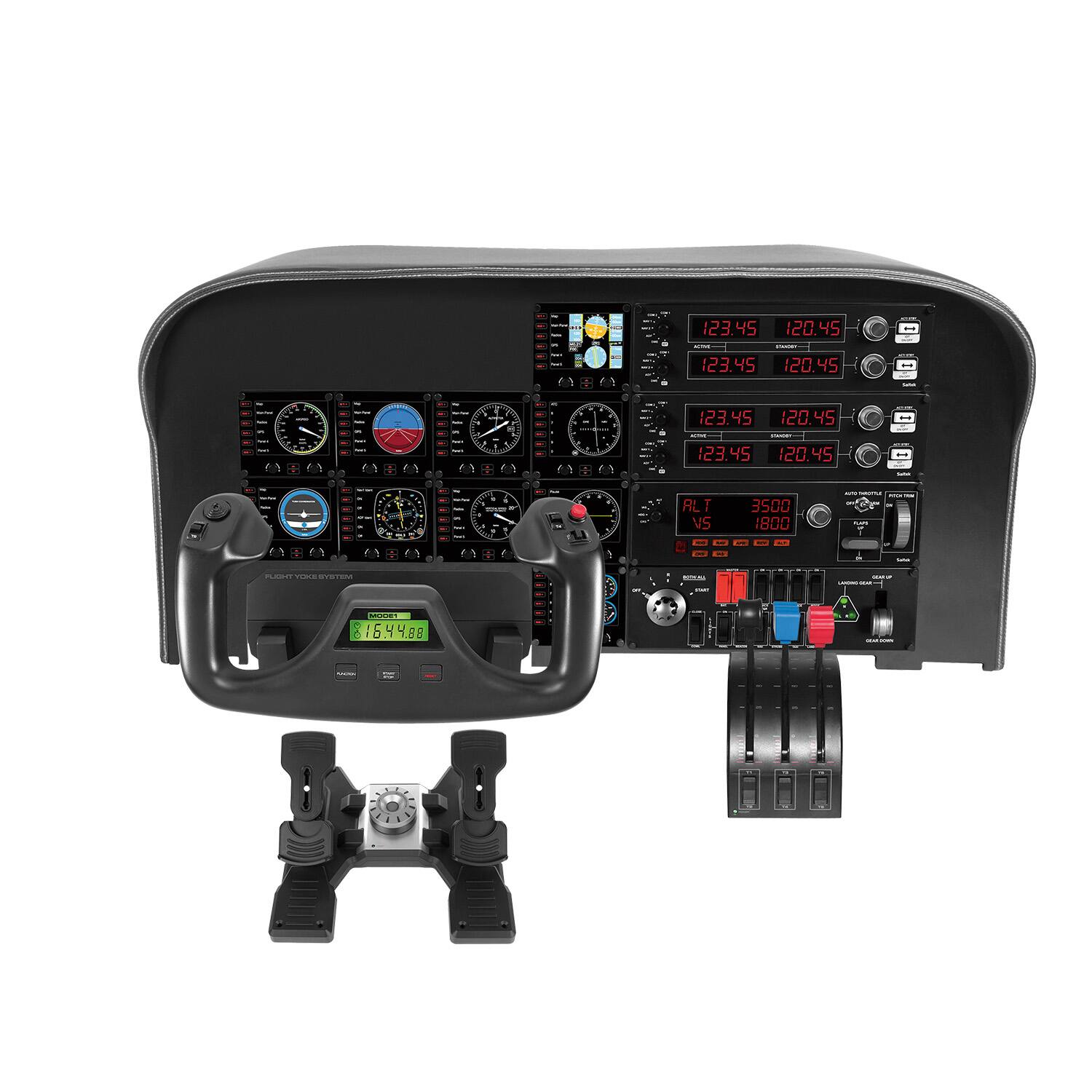 123.45 120.45  
123.45 120.45  
123.45 120.45  
123.45 20.4 45  
ALT vs 3500 1800  
16.44.8 9.8  

FLIGHT YOKE SYSTEM  
154.88