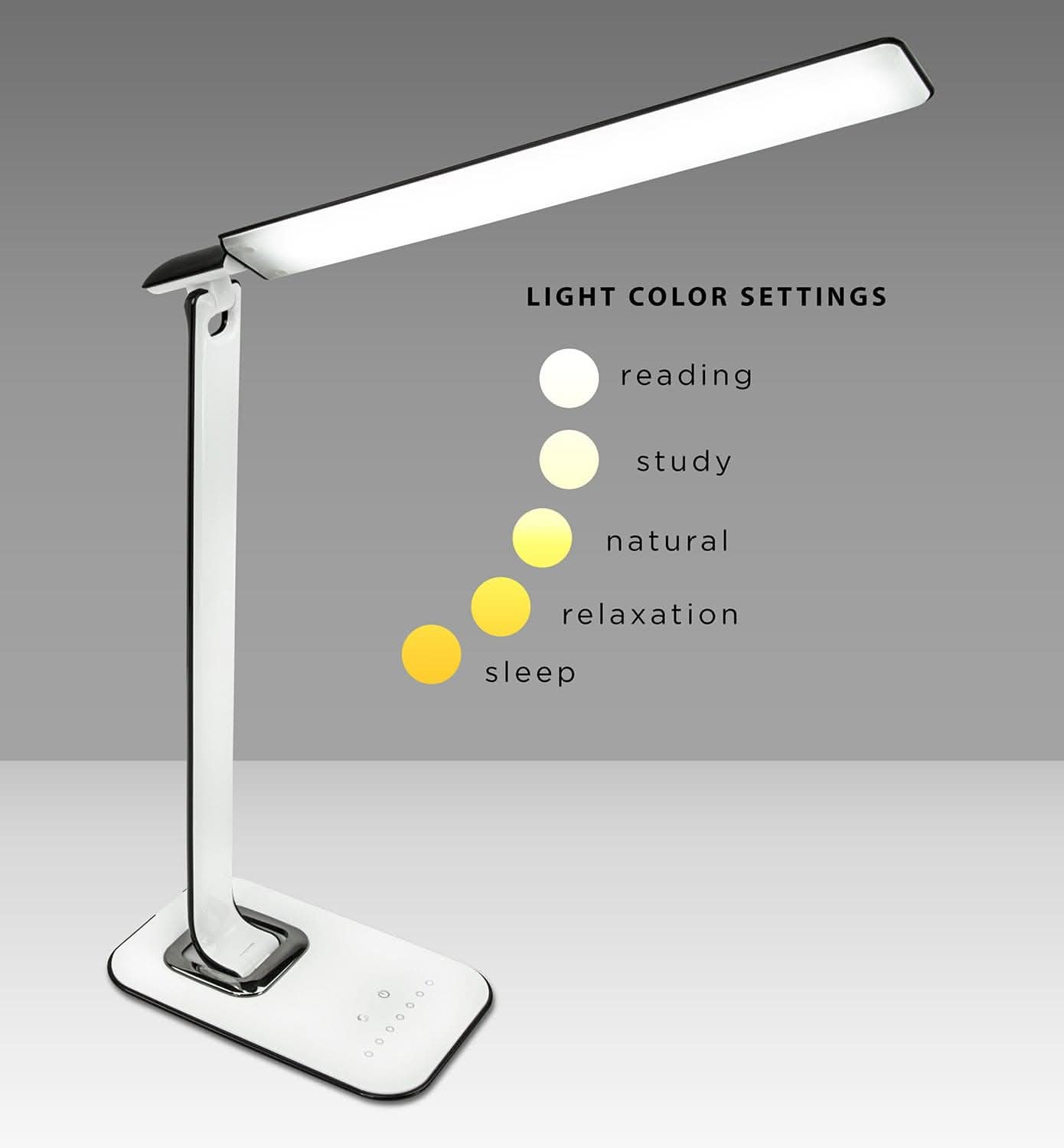 LIGHT COLOR SETTINGS

- reading
- study
- natural
- relaxation
- sleep