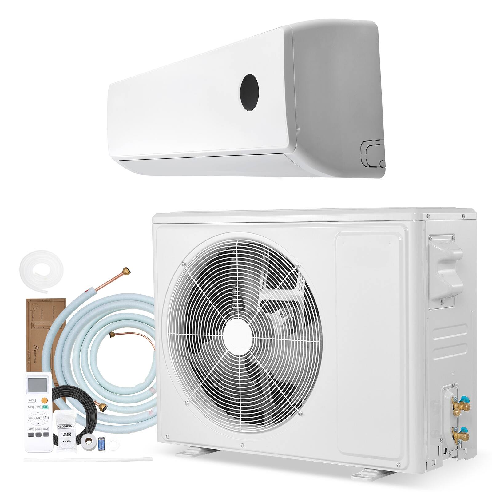 Alt View 4. Loheer - Loheer 18000 BTU Mini Split Air Conditioner and Heater 230V 19 SEER2 Ductless Inverter System for 1250 Sq Ft.