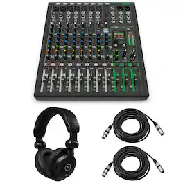 Mackie - ProFX12v3+ 12-Ch Bluetooth Analog Mixer, w/Headphones 2x XLR Cable
