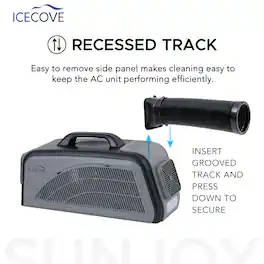 SUNJOY - Grey IceCove Portable Air Conditioner+ Battery Cooling Car Conditioner for Home Camping Tent RV Trailers Vans - Grey - Air Conditioner + 1 Battery