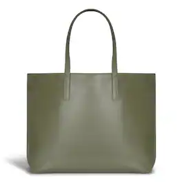 Champs - Onyx Collection Leather Open Tote - Khaki