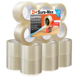 Sure-Max - Wide Packing Tape (3 x 110 yard/330-ft each) - Clear