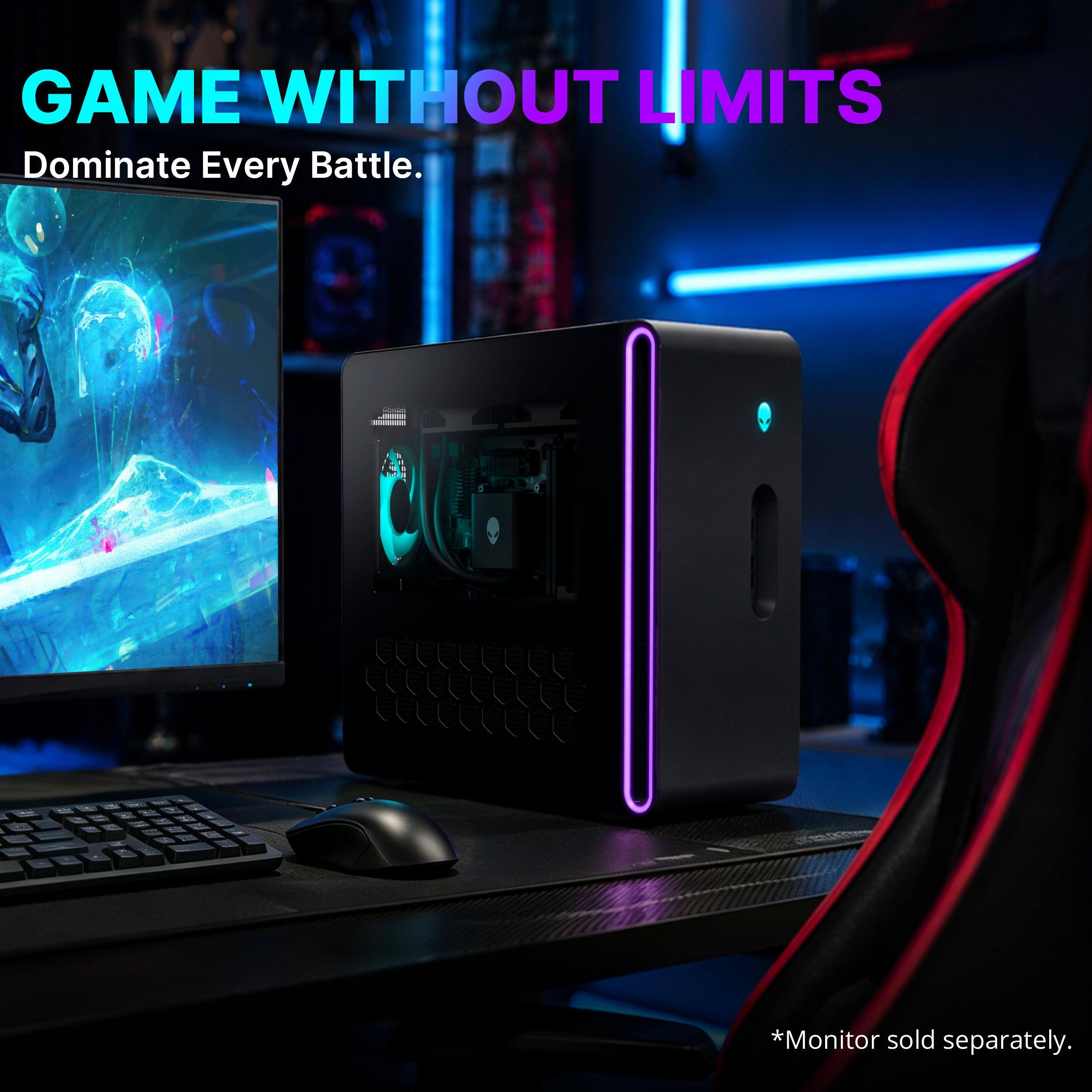 GAME WITHOUT LIMITS  
Dominate Every Battle.  

*Monitor sold separately.