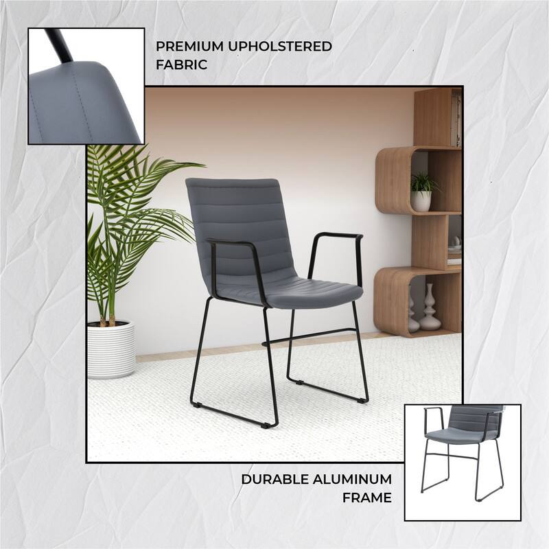 PREMIUM UPHOLSTERED FABRIC  
DURABLE ALUMINUM FRAME
