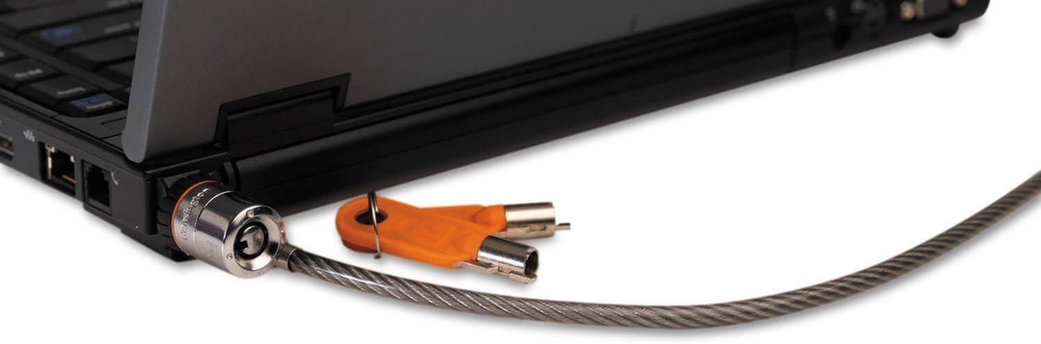 Left. Kensington - MicroSaver Keyed Laptop Lock Patented T-Bar Carbon Steel 6ft Cable Universal Security Slot Compatibility K64068F.
