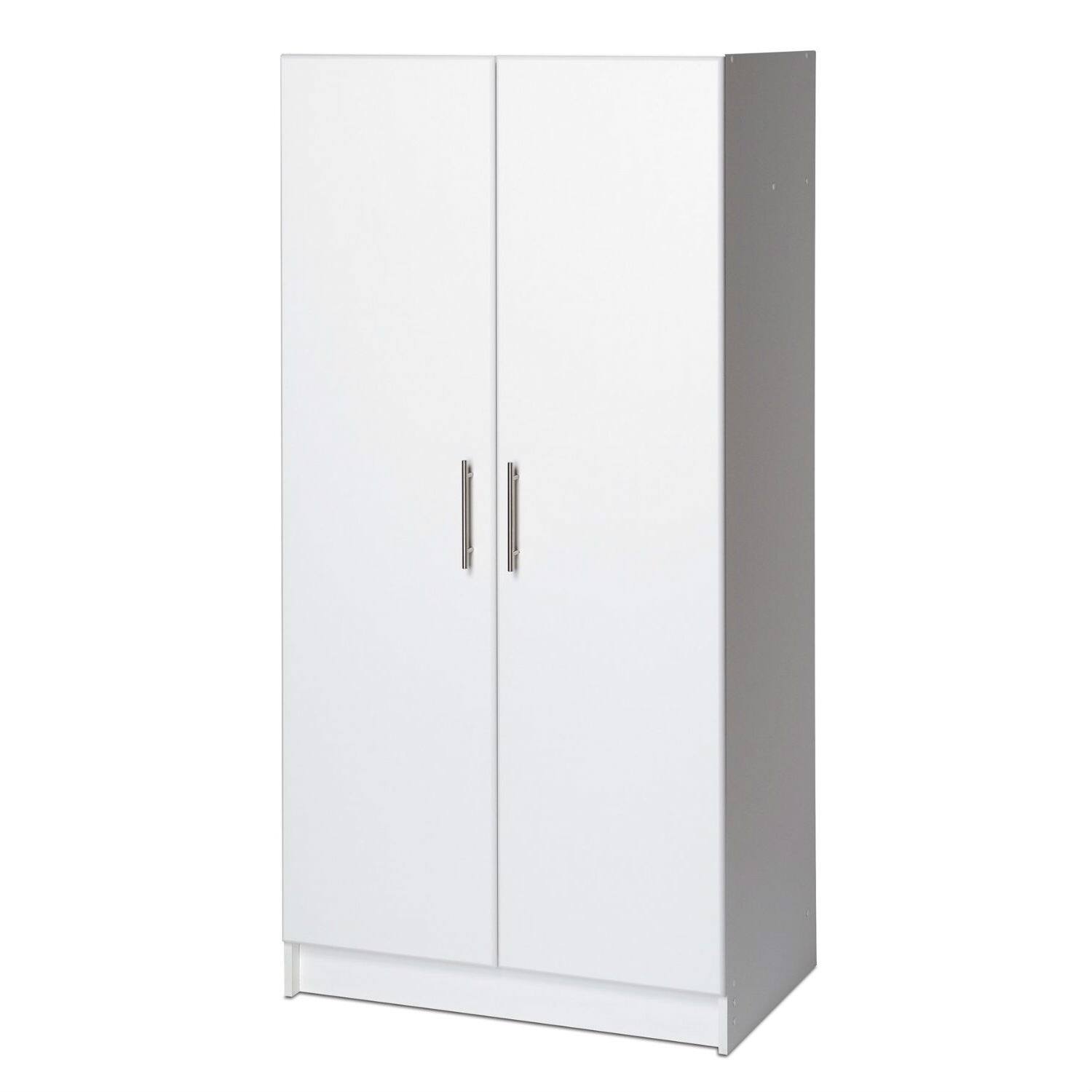 Angle. Hivvago - White Storage Cabinet Utility Garage Home Office Kitchen Bedroom - White.
