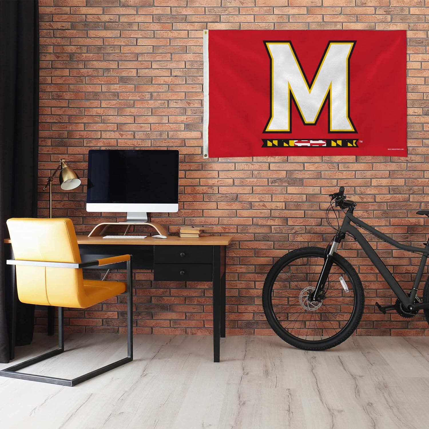 Alt View 1. Rico Industries - Maryland Terrapins 3X5 Indoor Outdoor Banner Flag w/grommets for hanging - Multi.