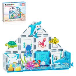 PicassoTiles - PICASSO-TILES Magnetic Tiles for Kids, 26PCS Marine Theme, Construction STEM Building Blocks Educational Toy