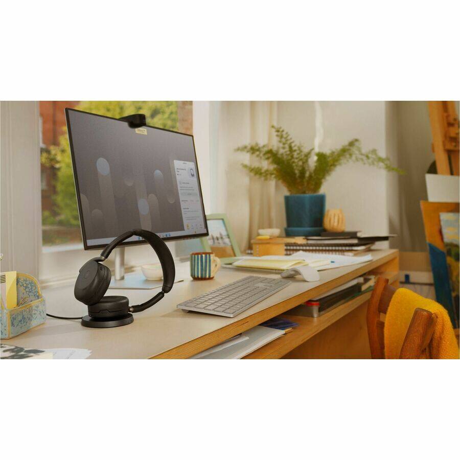 Alt View 6. Jabra - Jabra Evolve3 65 Flex MS - USB-C with Dongle - Black - Microsoft Teams Certification - Stereo - Wired/Wireless - Black.