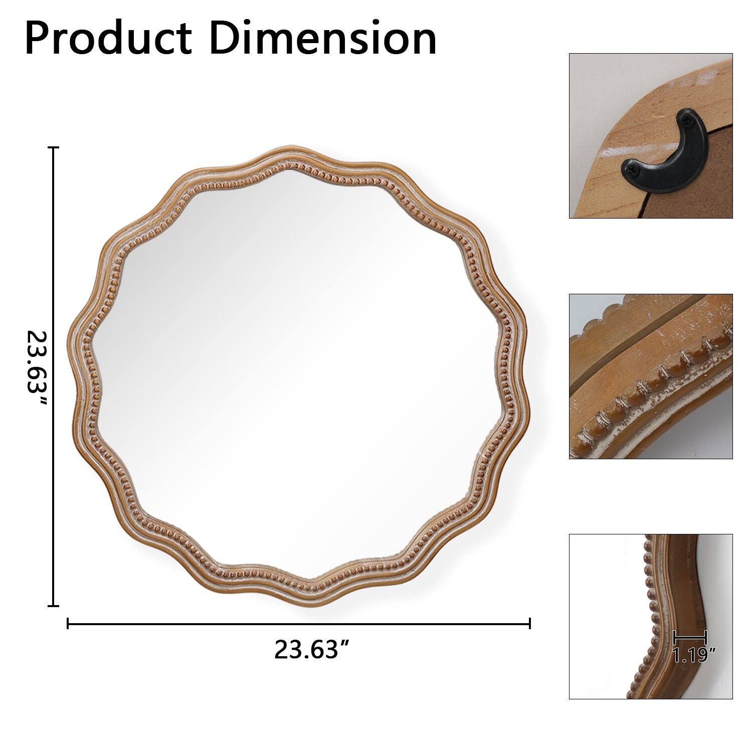 Product Dimension  
23.63" x 23.63" x 1.19"