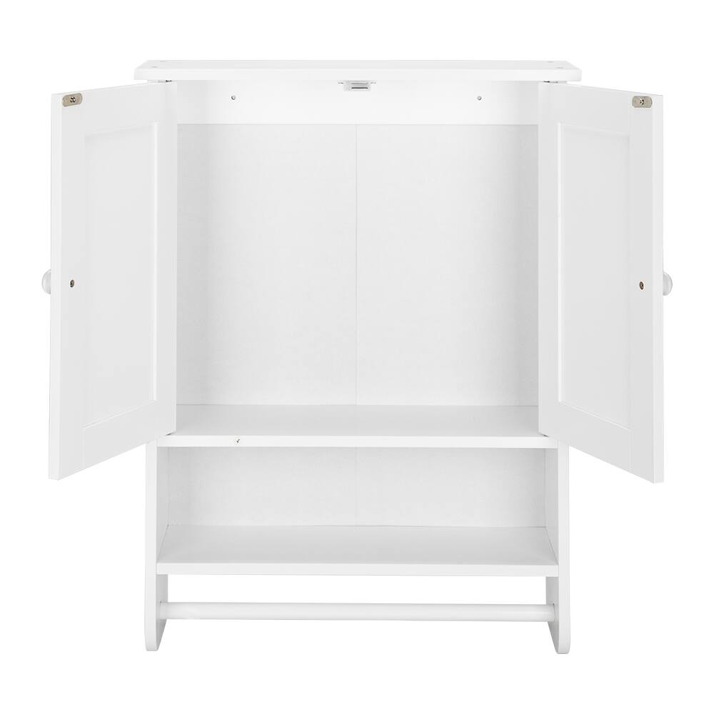 Alt View 1. SlickBlue - Wall Hanging Cabinet with Two Doors Wall Washer Storage Cabinet for Space-Saving Organization - White.