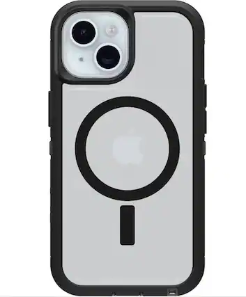Front. OtterBox - Defender Series Pro XT MagSafe Case for iPhone 16e iPhone 15 iPhone 14 iPhone 13 - Dark Side.