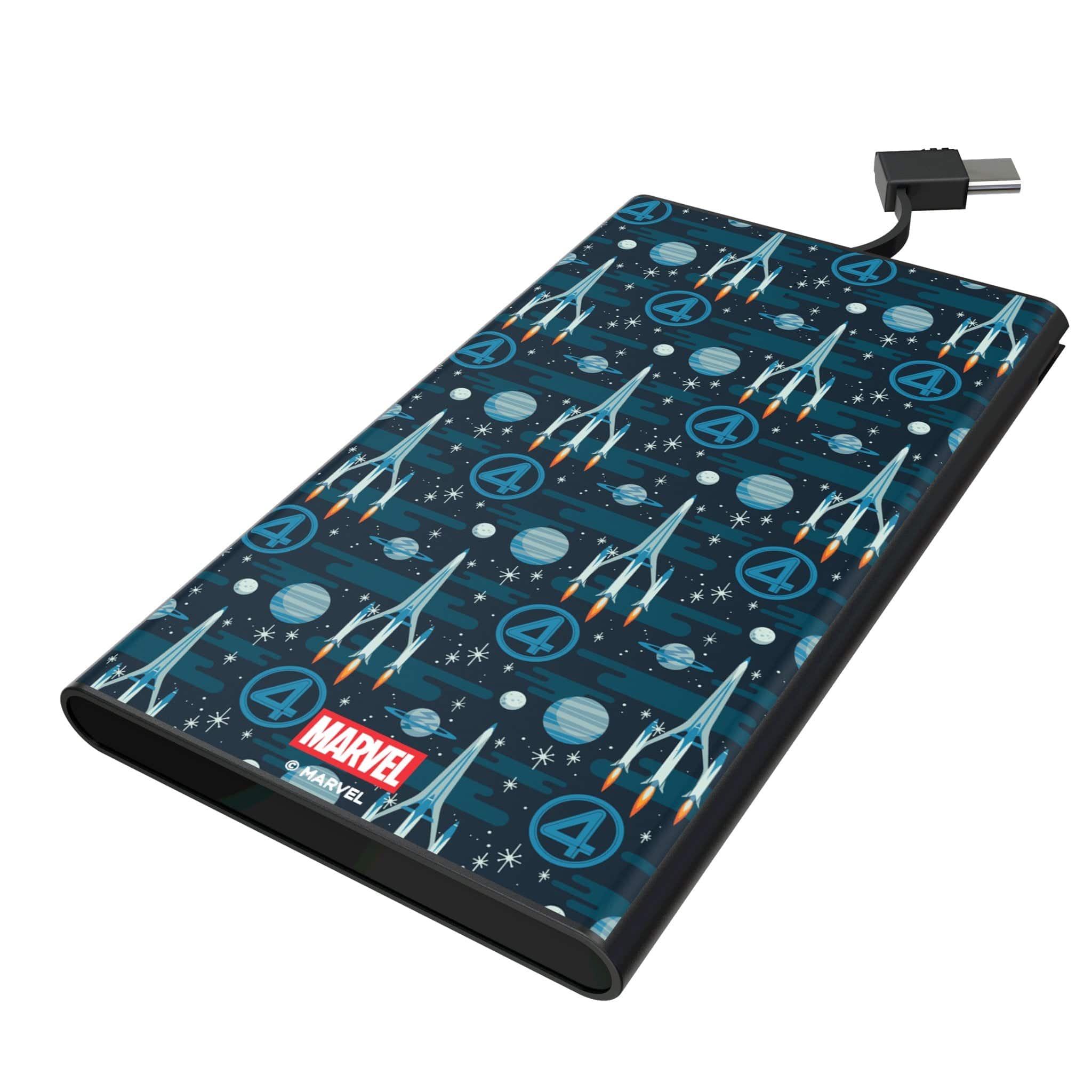 Keyscaper - Marvel Pattern 5000mAh Flat Powerbank - Fantastic Four