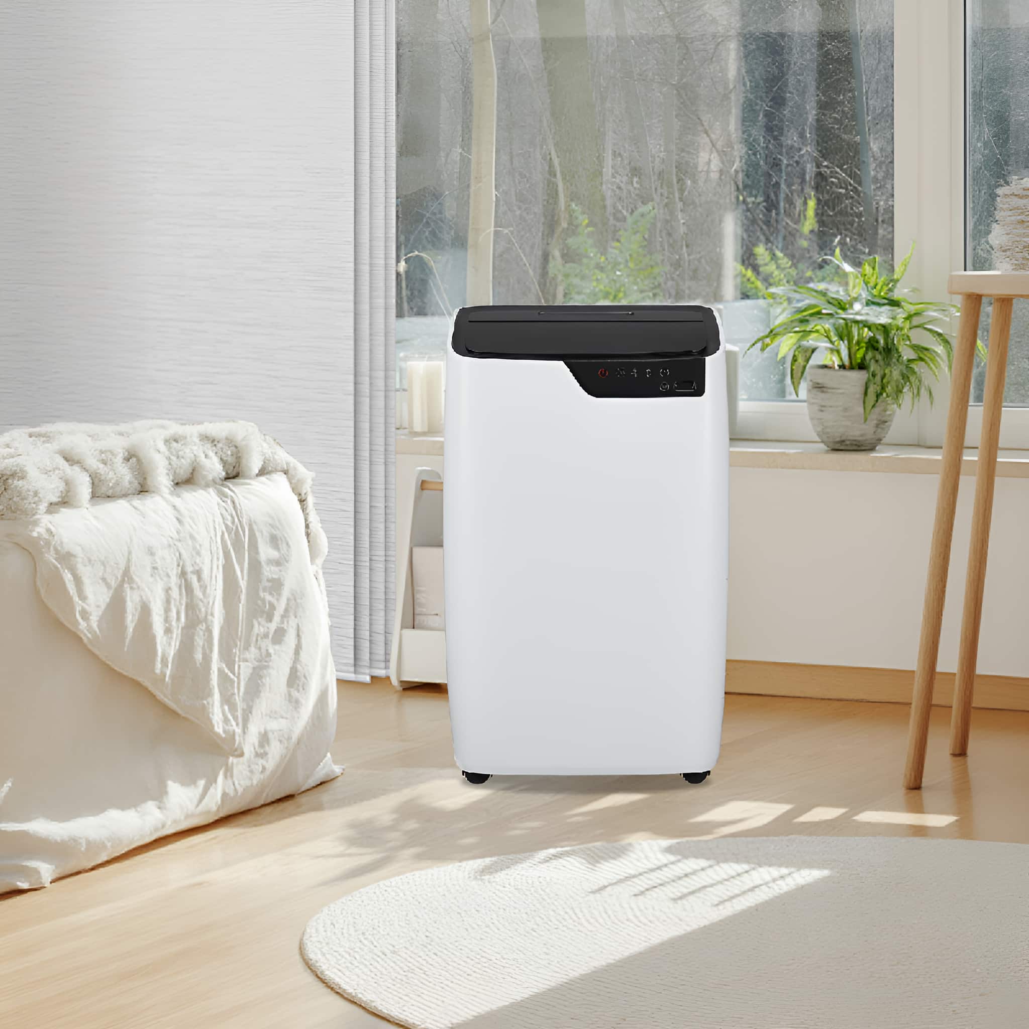 TROPOW - 12,000 BTU Portable Air Conditioner,Covers Rooms Up to 550 Square Feet - White