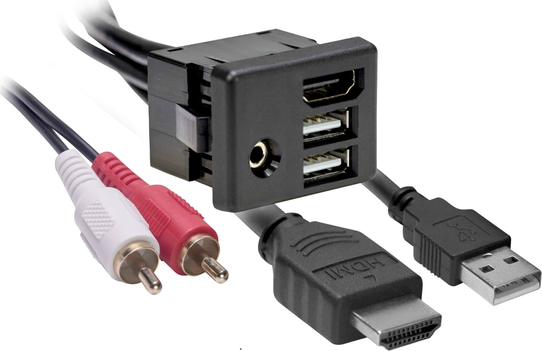 Angle. Metra - Metra AXXESS 6' USB/AUX/HDMI Panel for 2012-2021 GM/Buick Cable - Multi.