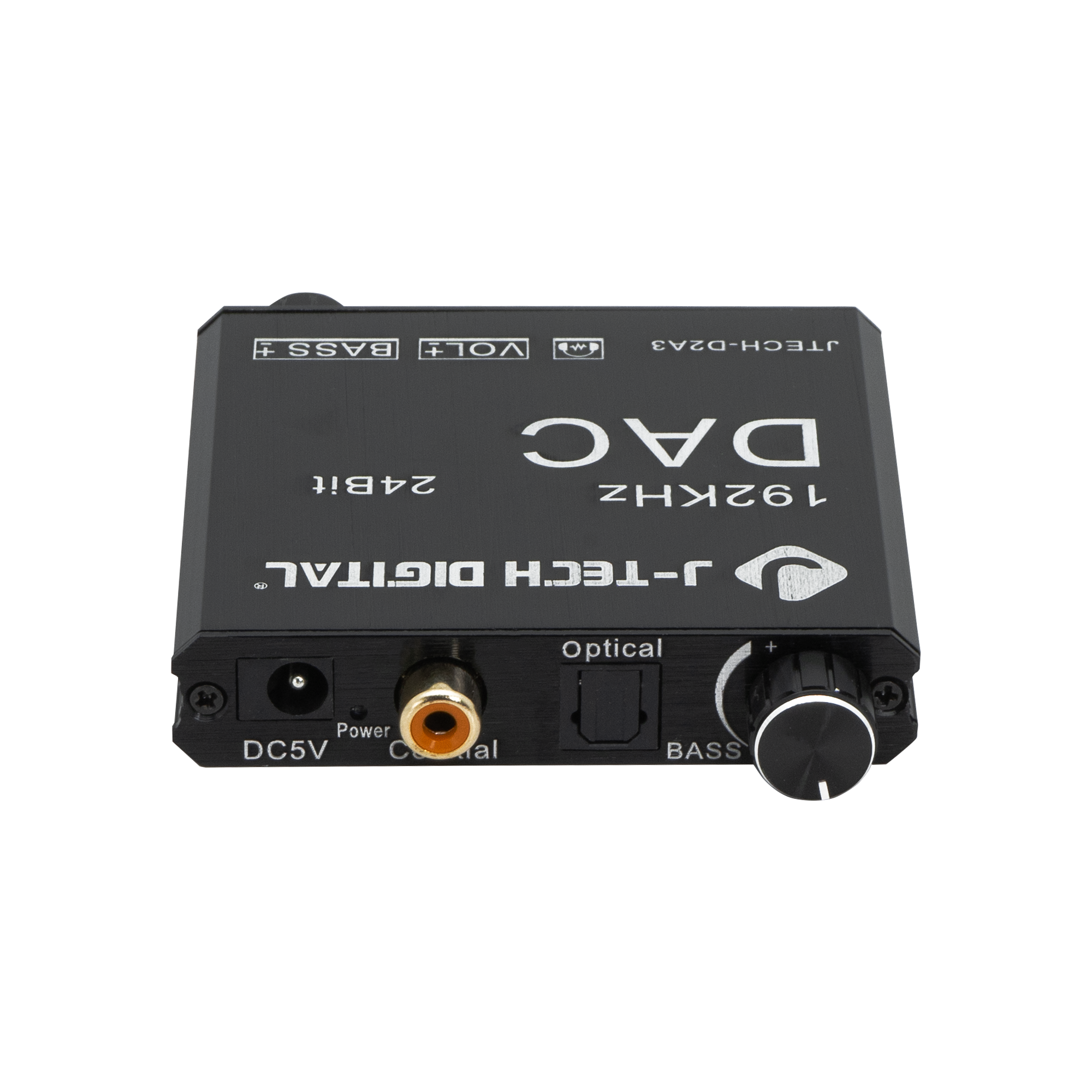 JTECH-D2A3 DAC 24Bit 192KHZ MAA DIGITAL J-TECH Optical a Power DC5V Cal al BASS + BASS VOL+