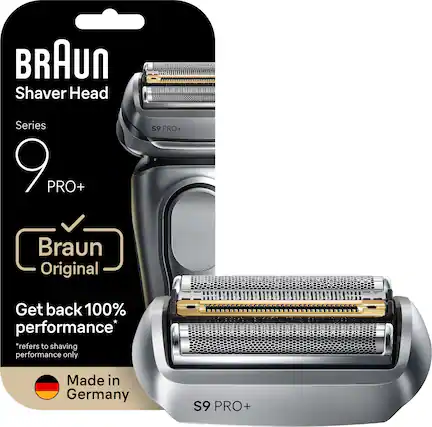 BRAUN Shaver Head
Series 9 PRO+
Braun Original
Get back 100% performance*
*refers to shaving performance only
Made in Germany
S9 PRO+