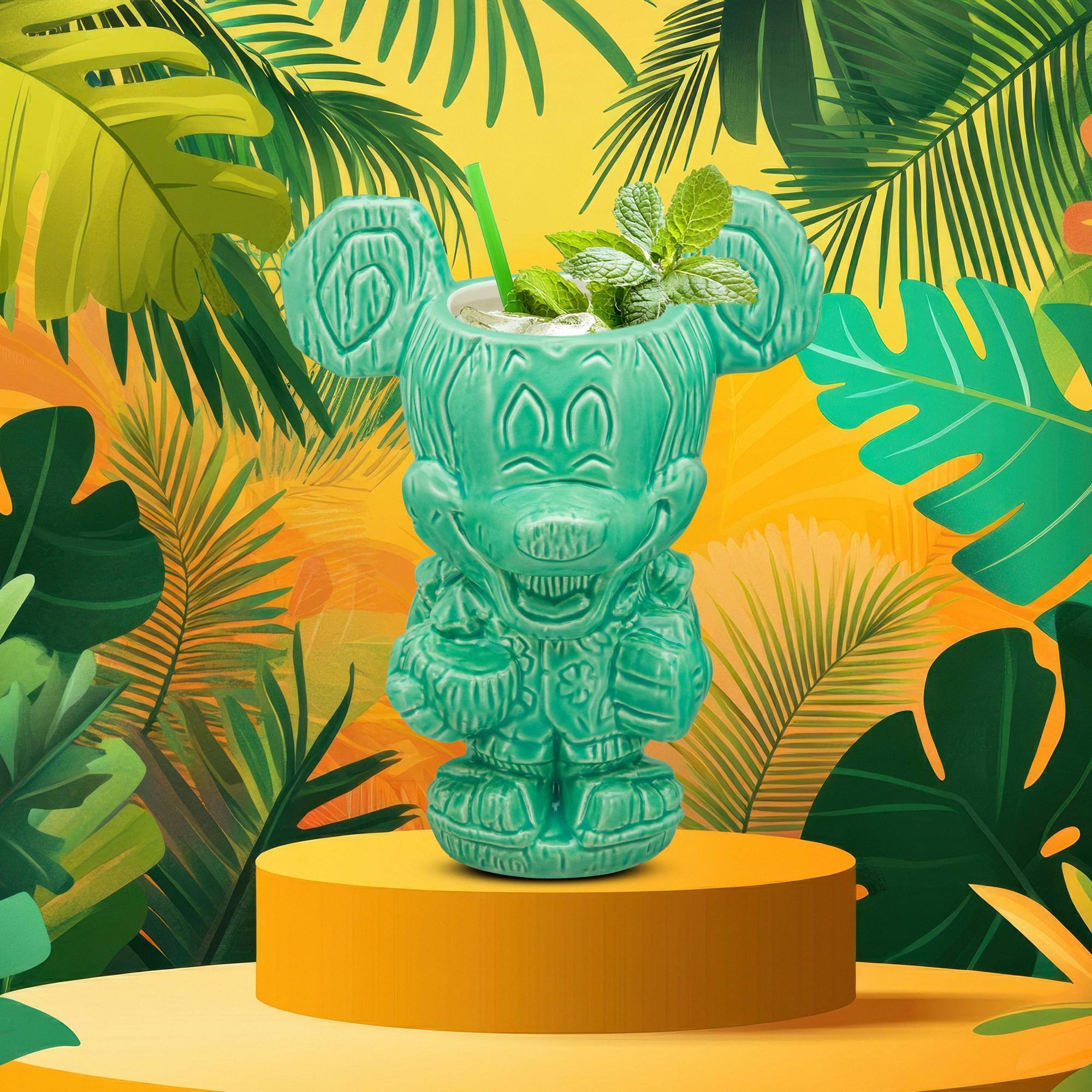 Alt View 10. Disney - Geeki Tikis Disney Aloha Mickey Mouse Ceramic Mug | Holds 16 Ounces - Green.