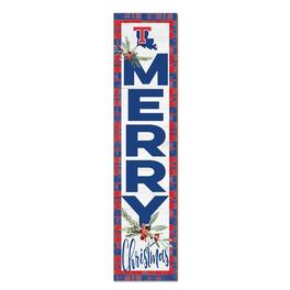 Jardine - Louisiana Tech Bulldogs 12'' x 48'' Outdoor Merry Christmas Leaner - White