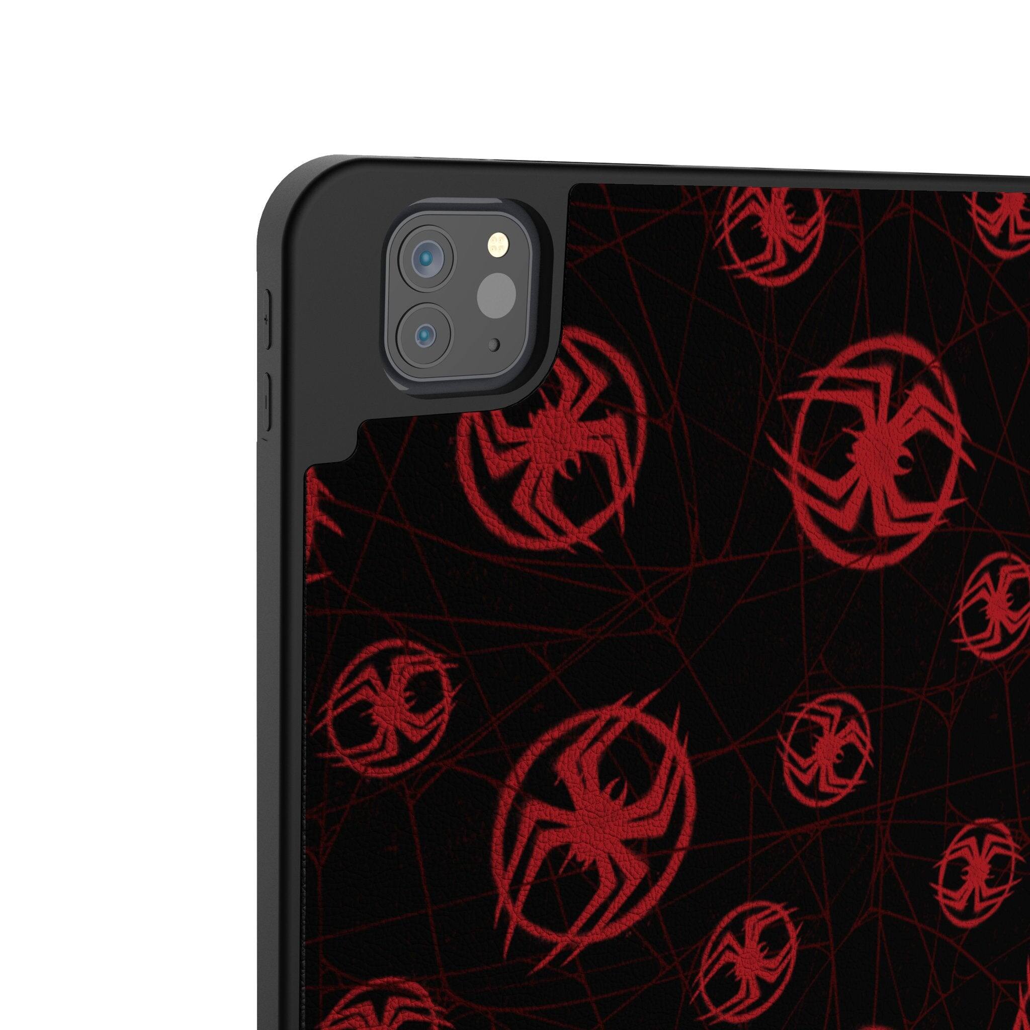 Left. Keyscaper - Marvel Pattern Tablet Case - Apple iPad (10th Gen) - Miles Morales.