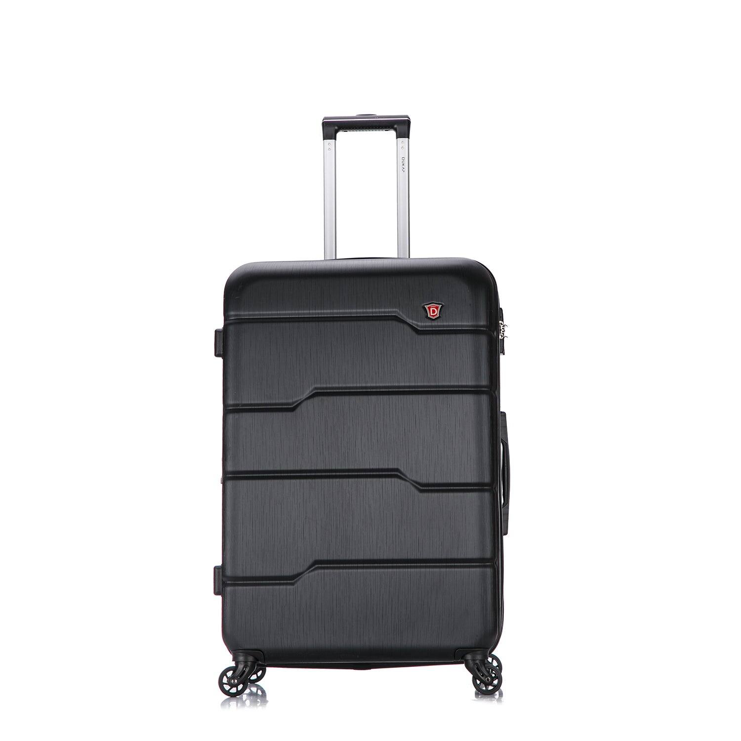 Angle. DUKAP - Rodez Lightweight Hardside Spinner Luggage 28" - BLACK.