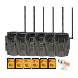 Bundle - Wildgame Innovations - Terra XT 3.0 Cellular Trail Camera (6-Pk) with Accs