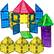 Alt View 1. Play22 - Magnetic Tiles Building Blocks 113pc Set with 13 Alphabet Cards – 3D STEM Educational Toy for Kids, BPA Free.