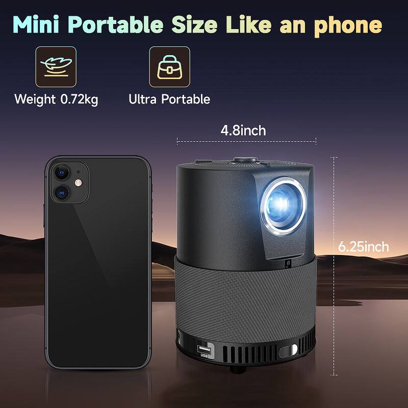 Mini Portable Size Like an phone  
Weight 0.72kg  
Ultra Portable  
4.8inch  
6.25inch