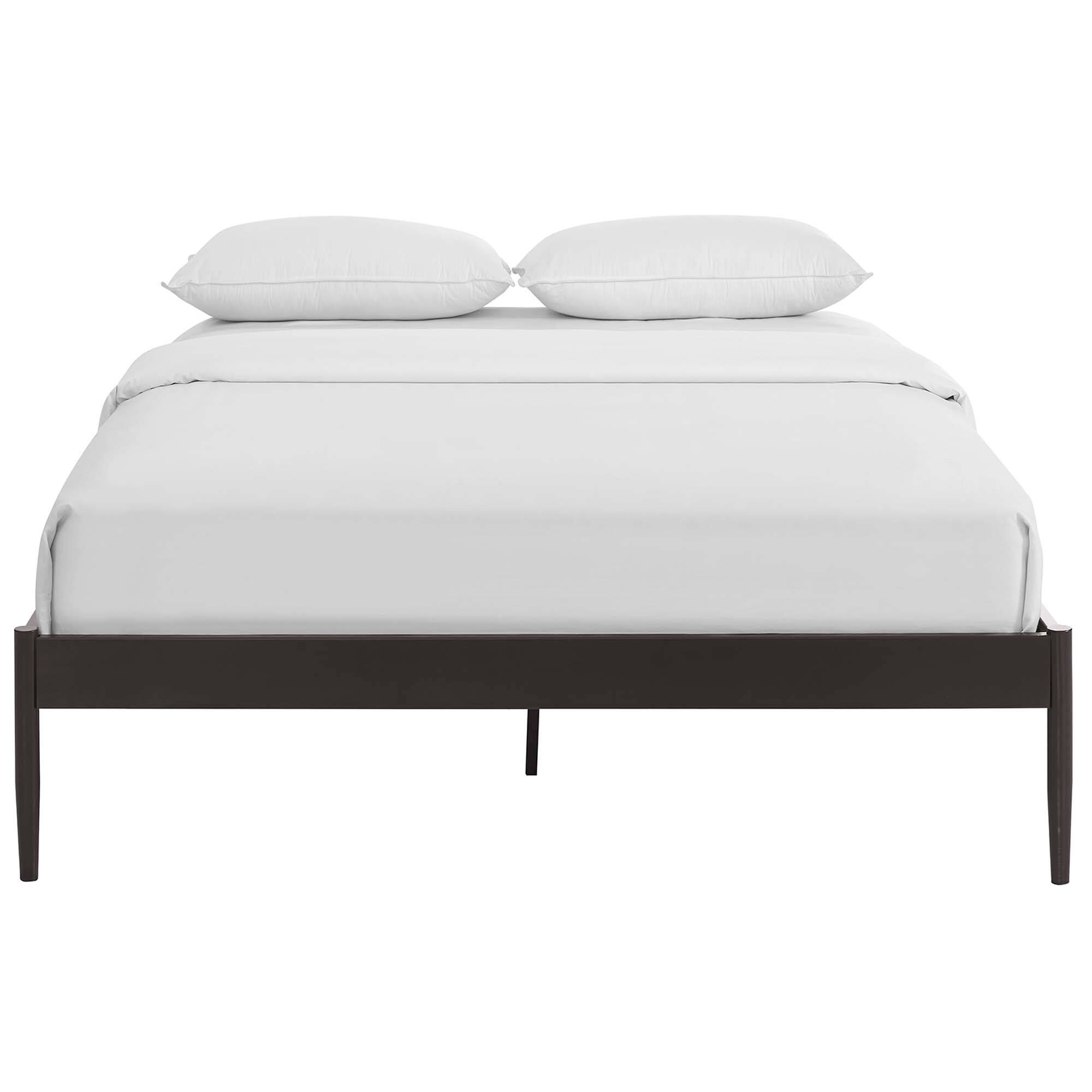 Back. Modway - Helen Fabric Twin Bed Frame with Round Splayed Legs - Gray.