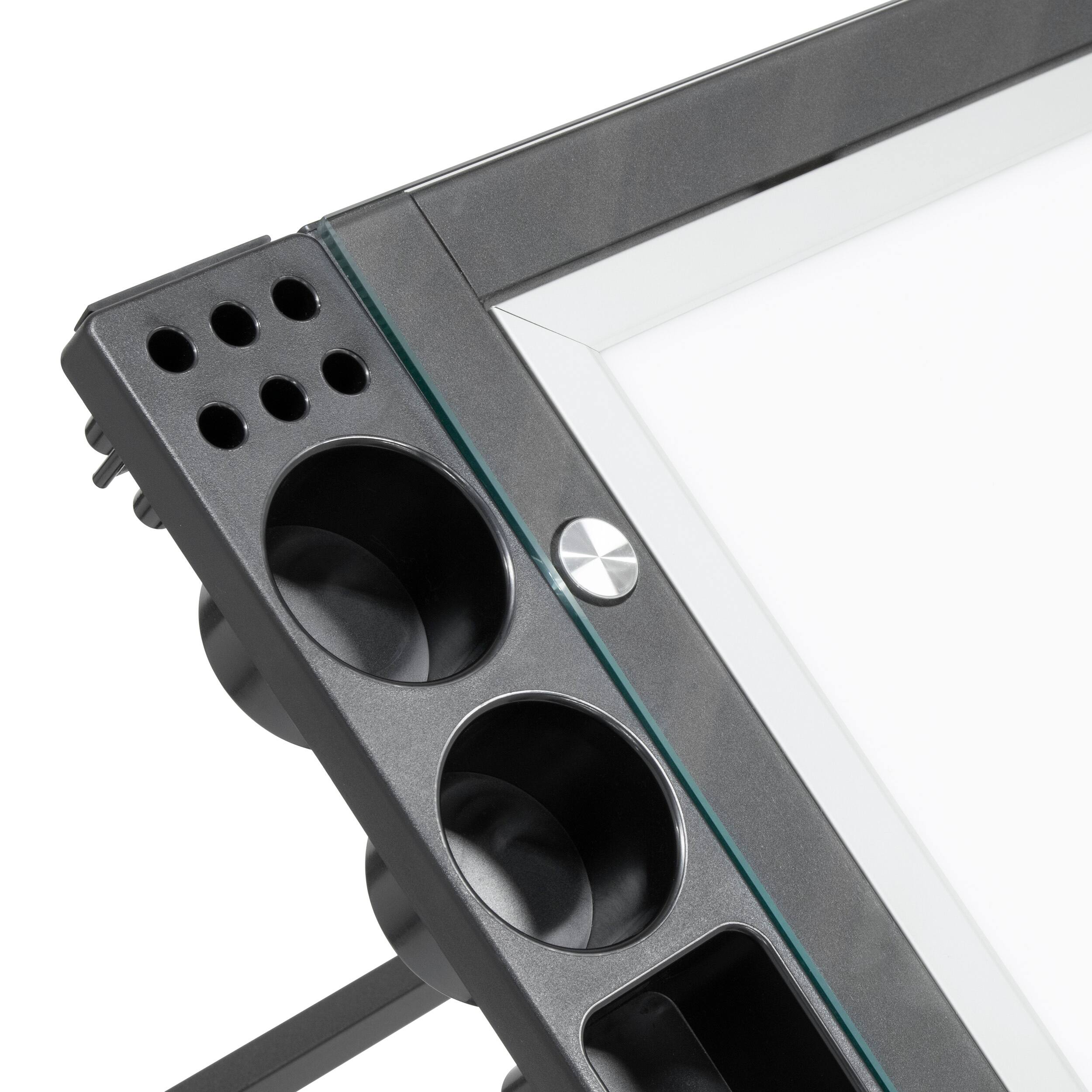 Alt View 13. Studio Designs - Futura Light Table for Artists and Drawing - Black / Clear Glass.