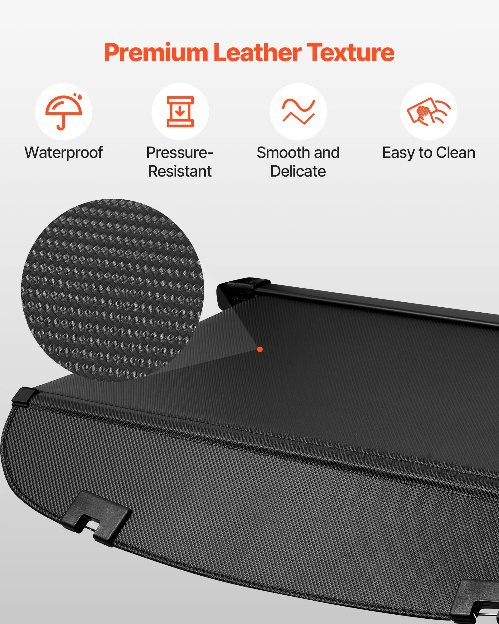 Premium Leather Texture

- Waterproof
- Pressure-Resistant
- Smooth and Delicate
- Easy to Clean