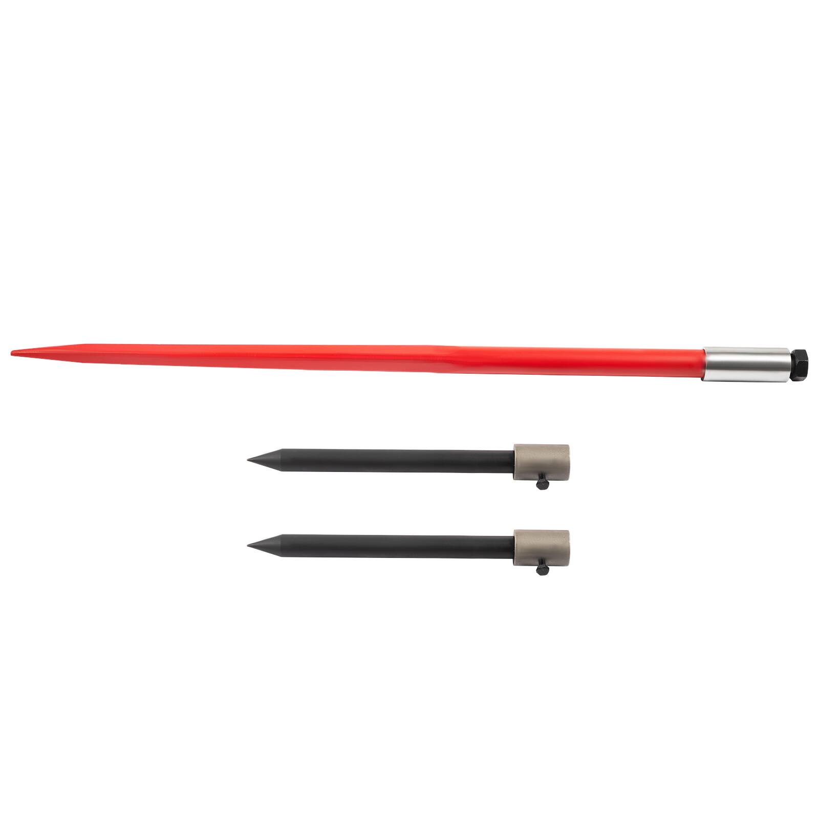 Alt View 5. VEVOR - 49" Hay Bale Spear 3000 lbs Capacity with Nut and Sleeve - Orange-red + Black.