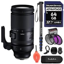Tamron - 150-500mm f/5-6.7 Di III VXD Lens for FUJIFILM X with Advanced Accessory and Travel Bundle | AFA057F-700 - Black
