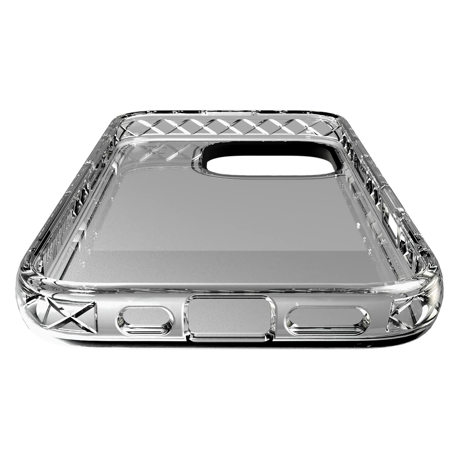 Angle. Cellhelmet - Altitude X Series Case iPhone 16 Pro Crystal Clear - Crystal Clear.