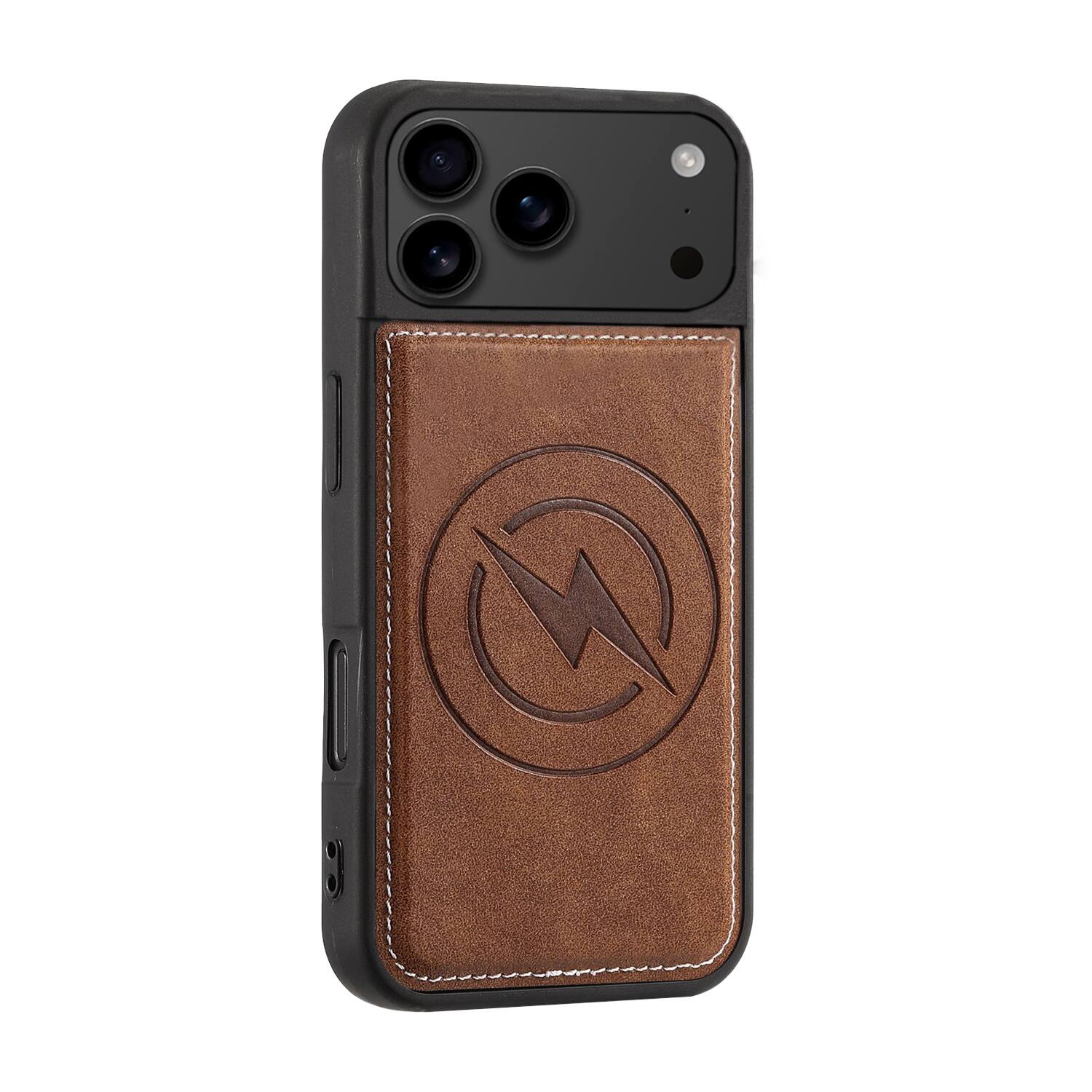 Alt View 3. Dteck - For Apple iPhone 17 Pro Wallet Case,2-in-1 Magnetic Detachable PU Leather Wallet Flip Stand Card Holder TPU Inner Cover - Brown.