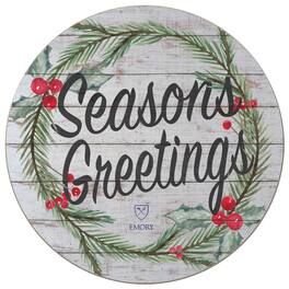 Jardine - Emory Eagles 20'' x 20'' Season's Greetings Circle - White