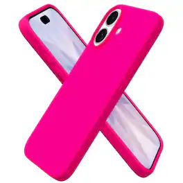 Ornarto - Designed for iPhone 17 Case 6.3", Liquid Silicone Soft Gel Rubber Shockproof Protective Case - Hot Pink