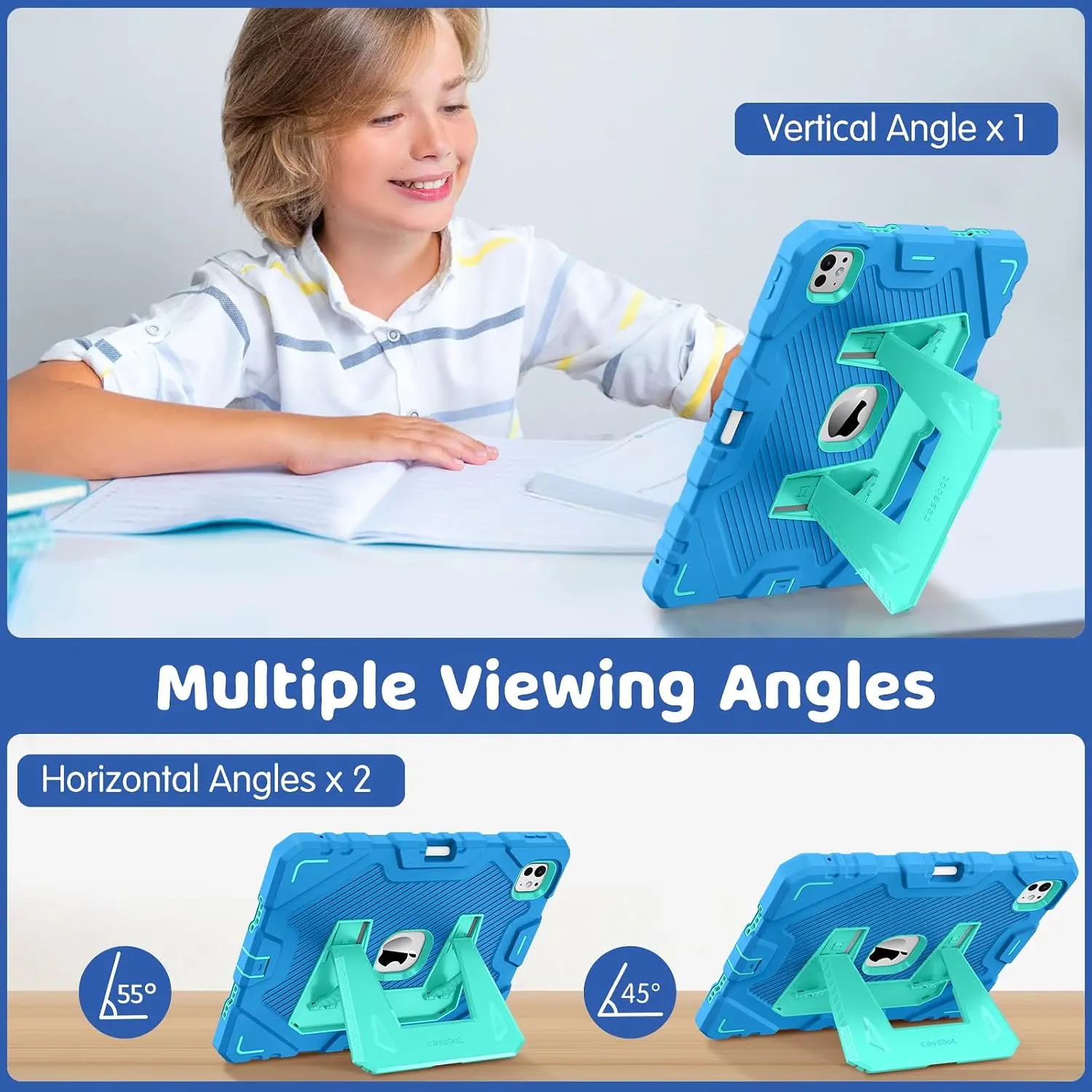 Vertical Angle x 1  
Multiple Viewing Angles  
Horizontal Angles x 2  
55°  
45°