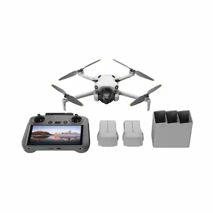 Front. DJI - DJI Mini 4 Pro Fly More Combo Plus with DJI RC 2 Remote and 4K Camera Drone - gray.