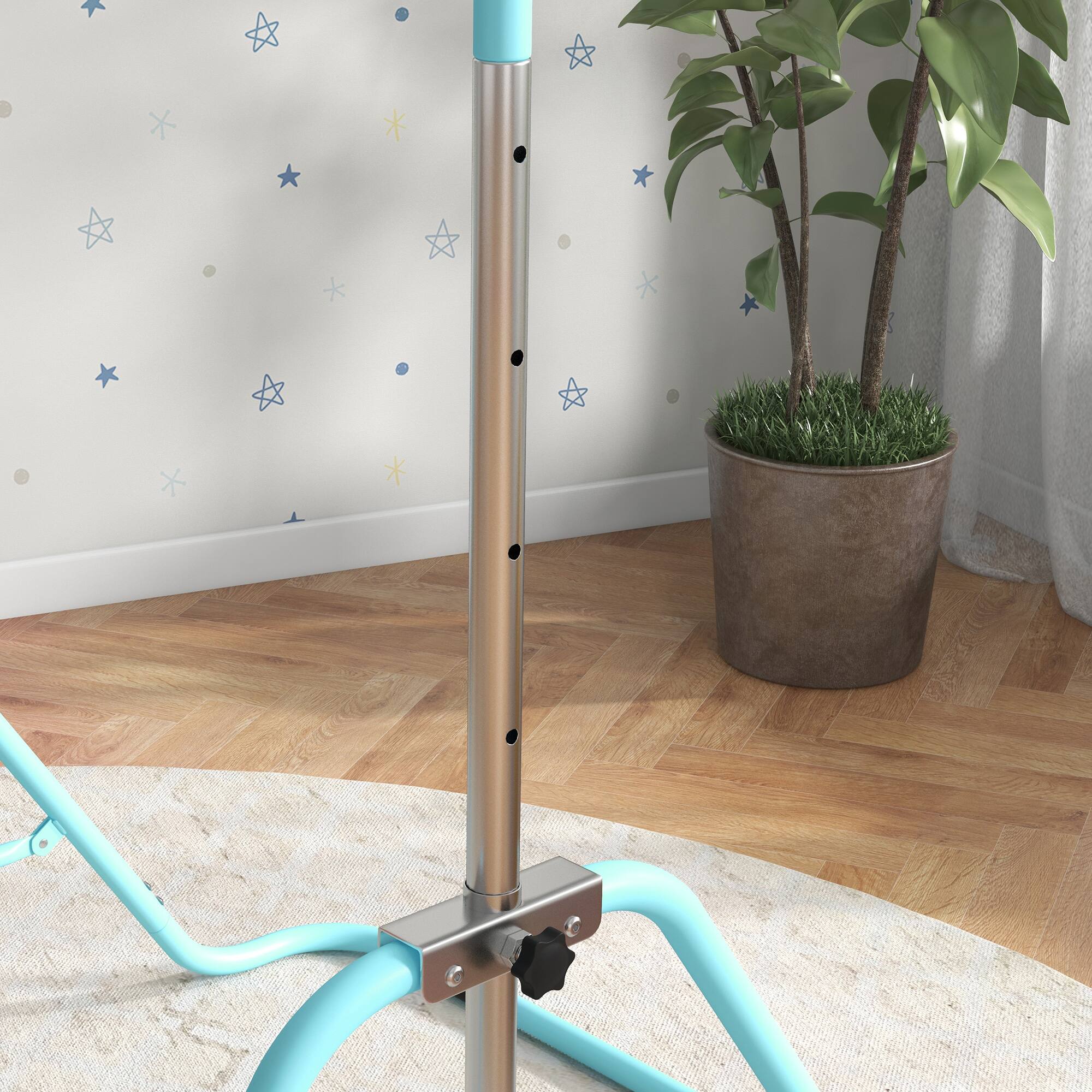 Alt View 5. Qaba - Folding Gymnastics Bar for Kids, Shock Absorption, Adjustable Horizontal Bar, Gymnastics Kip Bar for Home Use.