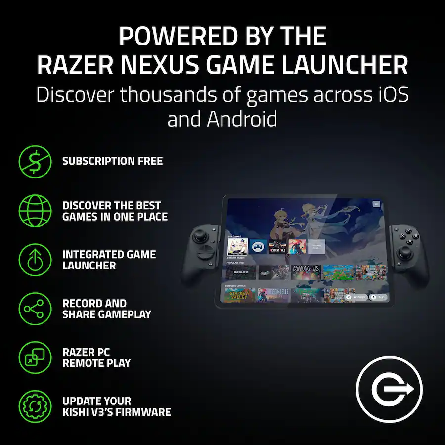 Razer Kishi V3 Pro XL Gaming Controller for iPad & Android Tablets up ...