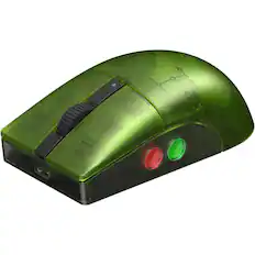 Front. 8BitDo - 8BitDo Retro R8 Mouse Wireless Mouse with Charging Dock, Programmable Buttons and Kailh Sword GM X Micro Switches - - Green.