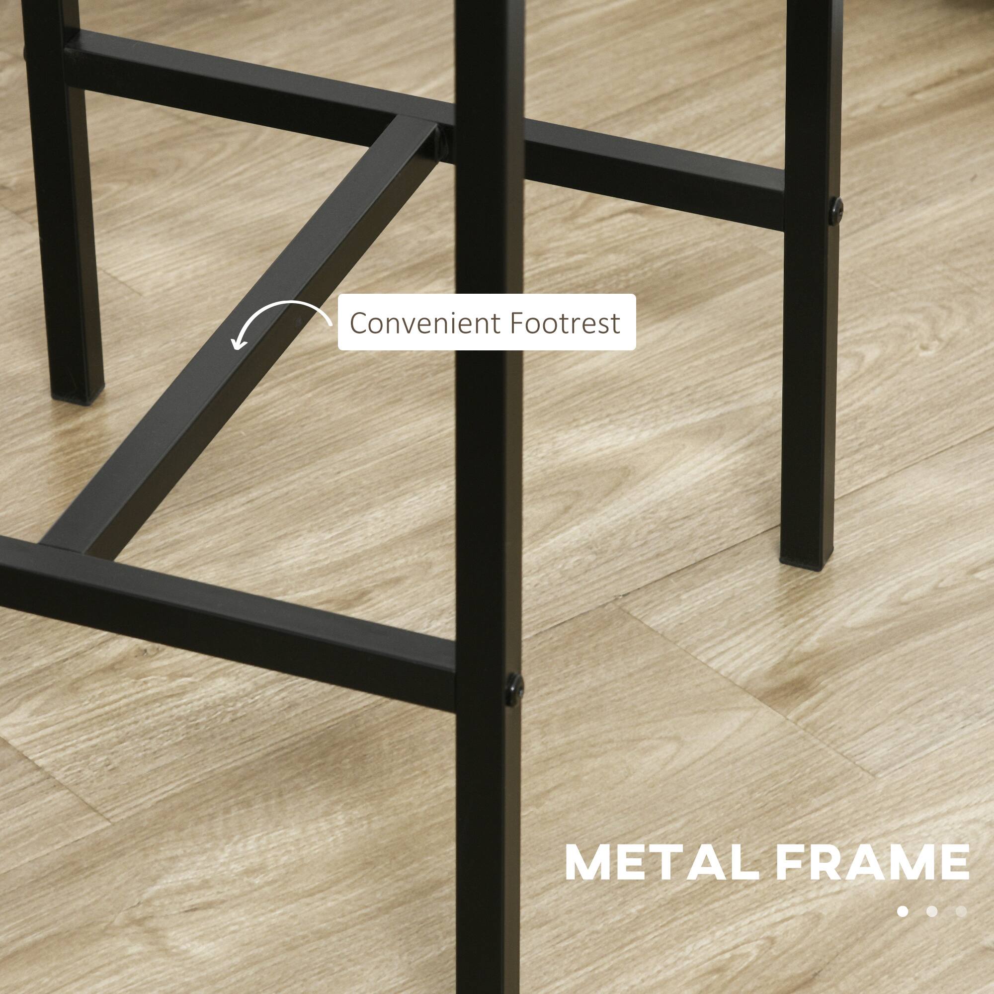 METAL FRAME, Convenient Footrest