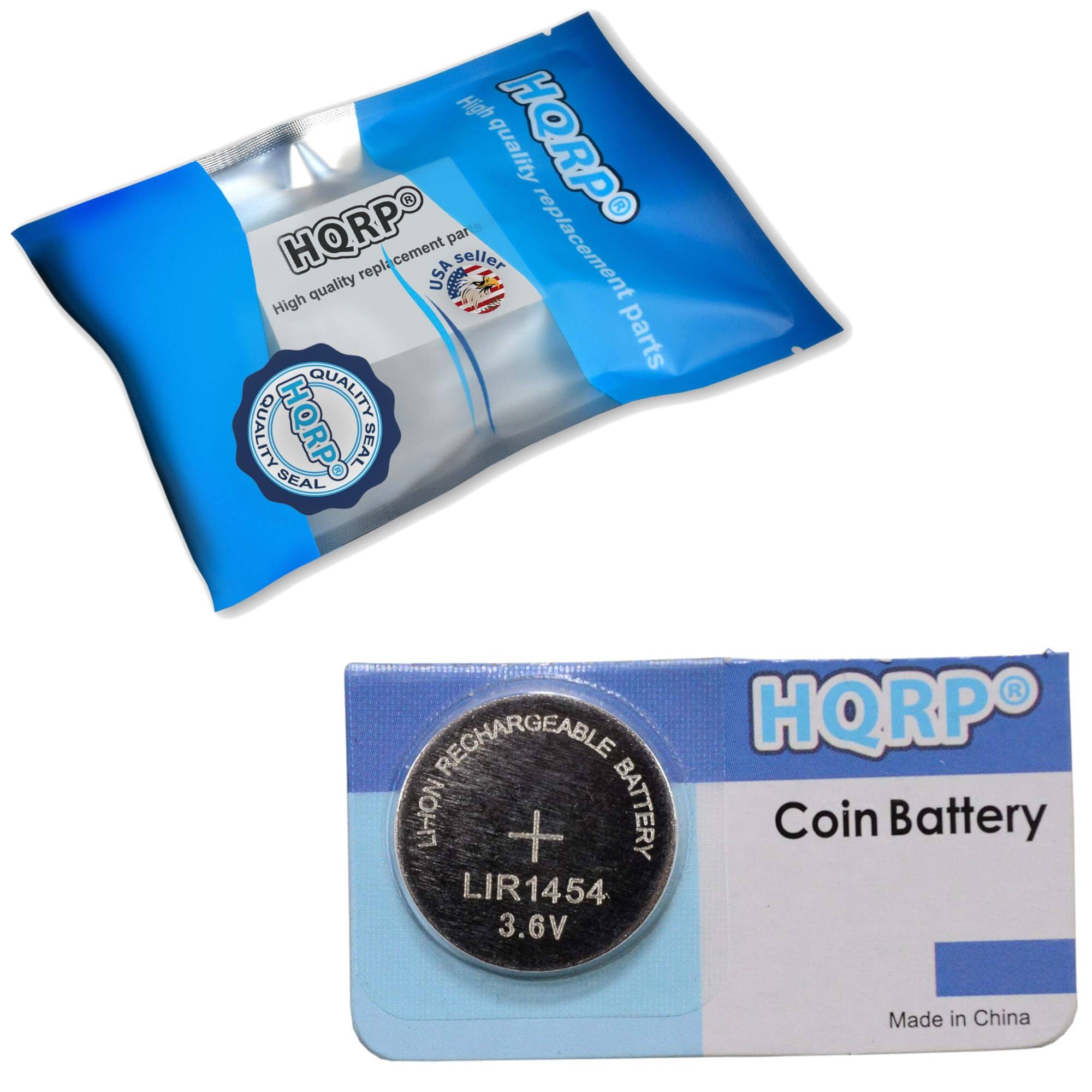 High quality replacement cement parts  
HQRP  
USA seller  
HQRP QUALITY SEAL  
RECHARGEABLE BATTERY  
Coin Battery LIR1454 3.6V  
Made in China