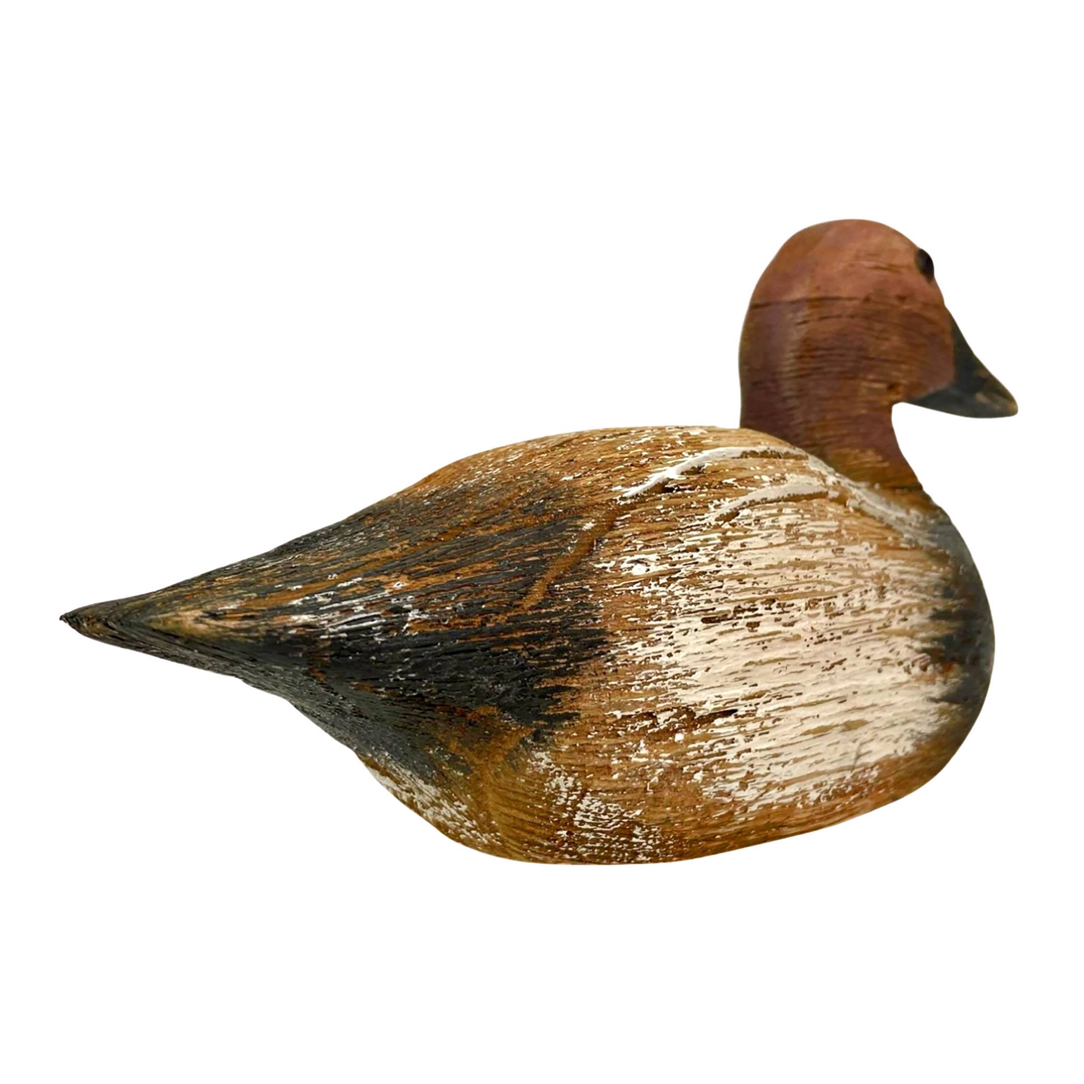Alt View 9. Things2Die4 - Rustic Hand-Carved Wooden Duck Decoy 9.5" Vintage Folk Art Mallard Statue Decor - Brown.