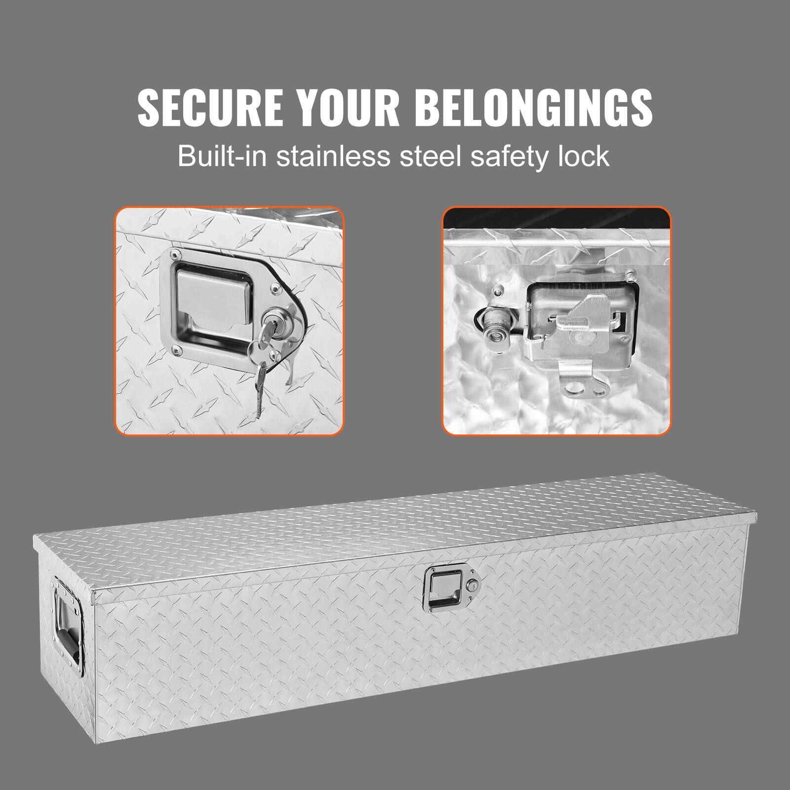 SECURE YOUR BELONGINGS  
Built-in stainless steel safety lock