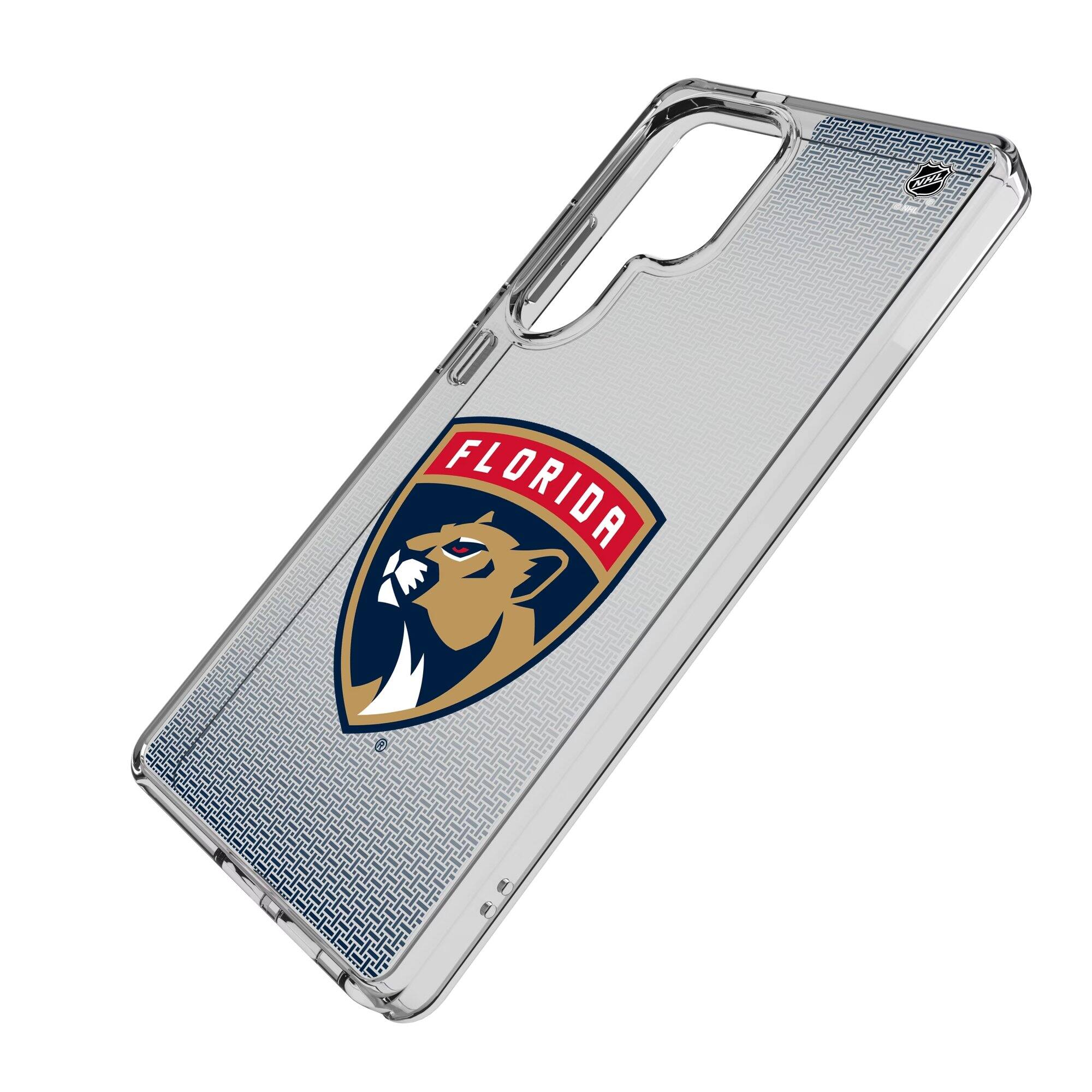 Alt View 1. Keyscaper - Florida Panthers Linen Logo Galaxy Clear Case - S25 - Multicolor.
